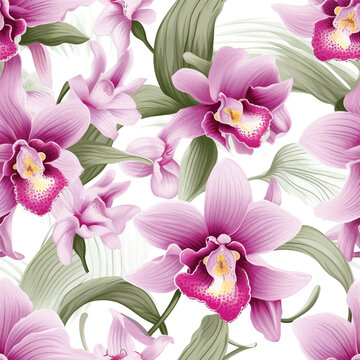 Orchid Radiance Floral Background