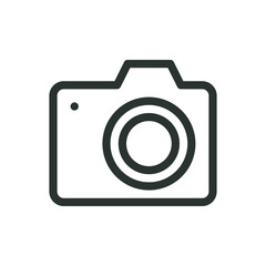SLR camera isolated icon, photographing vector icon with editable stroke - obrazy, fototapety, plakaty