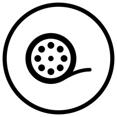 Film reel Vector Icon Design Illustration