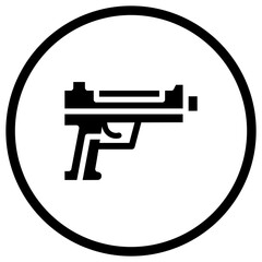 Naklejka premium Pistol Vector Icon Design Illustration