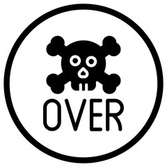 Game over Vector Icon Design Illustration