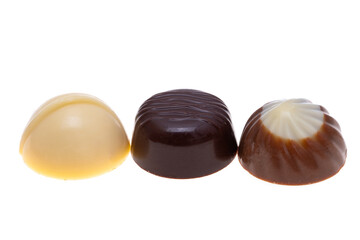 chocolate candies isolated