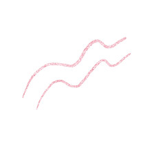 Abstract transparent glitter hand drawn cute scribble