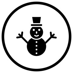 Snowman Vector Icon Design Illustration