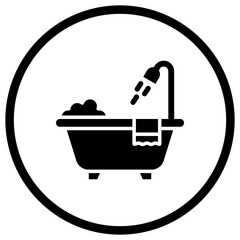 Bathtub Vector Icon Design Illustration