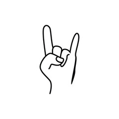 rocker hand logo icon