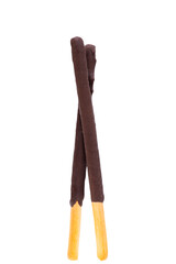 grissini in chocolate isolated