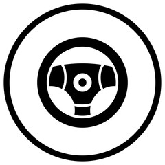 Steering wheel Vector Icon Design Illustration