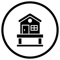 Cottage Vector Icon Design Illustration