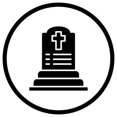 Fototapeta premium Cemetery Vector Icon Design Illustration