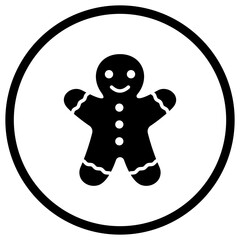 Gingerbread man Vector Icon Design Illustration