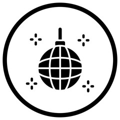 Mirror Ball Vector Icon Design Illustration