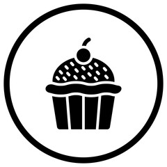 Cupcake Vector Icon Design Illustration