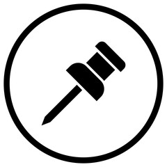 Push Pin Vector Icon Design Illustration