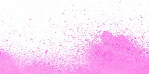 Abstract colorful powder splatted background, Freeze motion of color powder exploding/throwing color powder, colorful glitter texture on white background. Pink watercolor background for textures