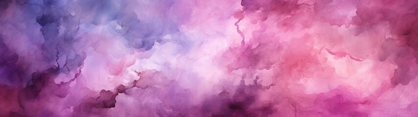 Fototapeta premium Ethereal Dream: Panoramic View of Vibrant Purple and Pink Colors