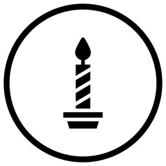 Candle Vector Icon Design Illustration