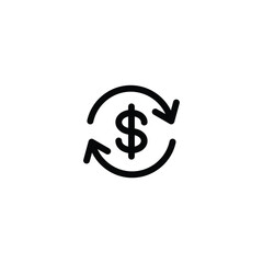 Cashback icon vector illustration. outline icon for web, ui, and mobile apps