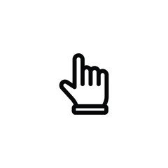 Obraz premium Hand cursor icon, hand click icon vector illustration. outline icon for web, ui, and mobile apps