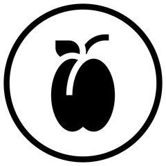 Plum Vector Icon Design Illustration