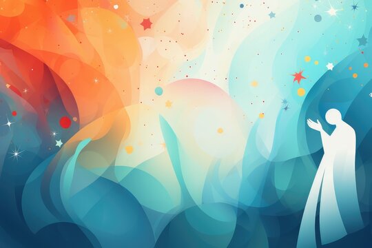 Religious background with christian or catholic holy figure, Abstract background for National Religious Freedom Day