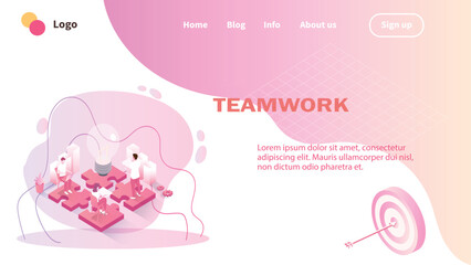 Fototapeta premium Teamwork concept.