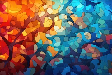 Colorful abstract background. Can be used for wallpaper, web page background, web banners. Abstract background for National Puzzle Day