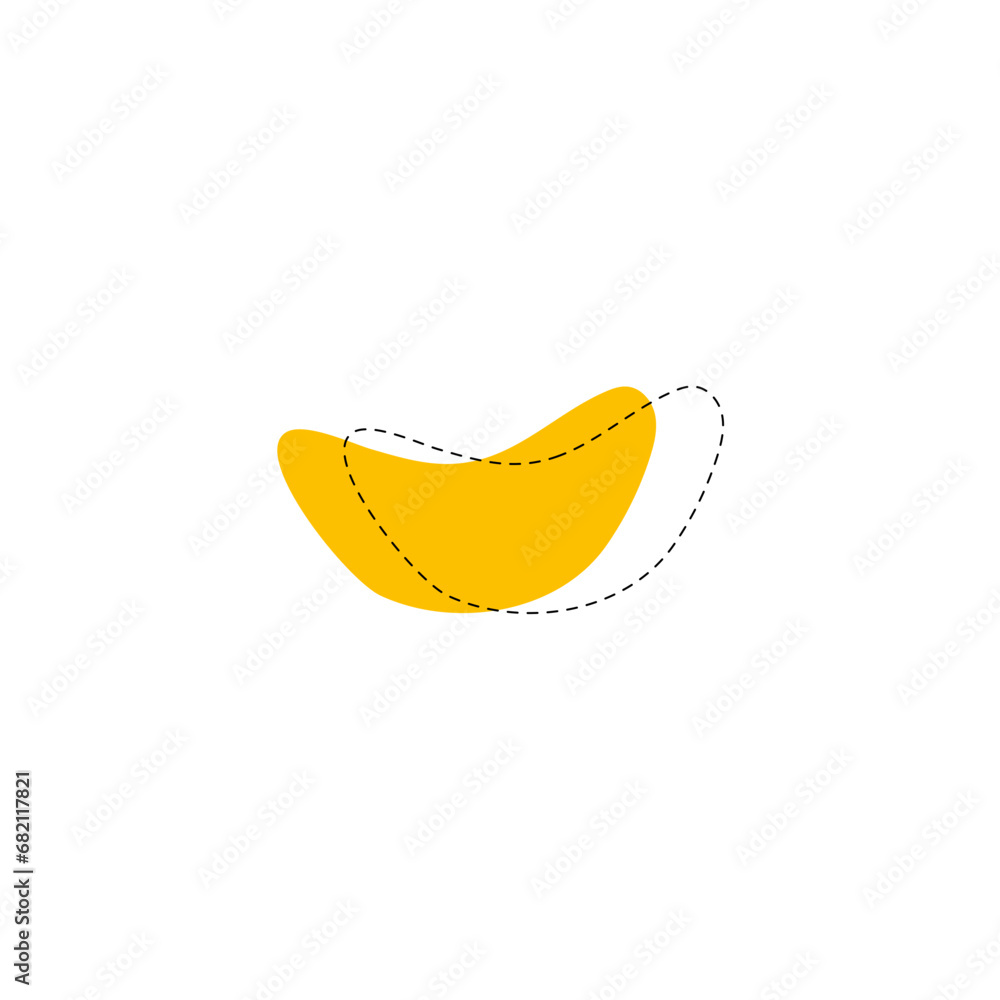 Poster set of blob vector elements with hand draw illustration
