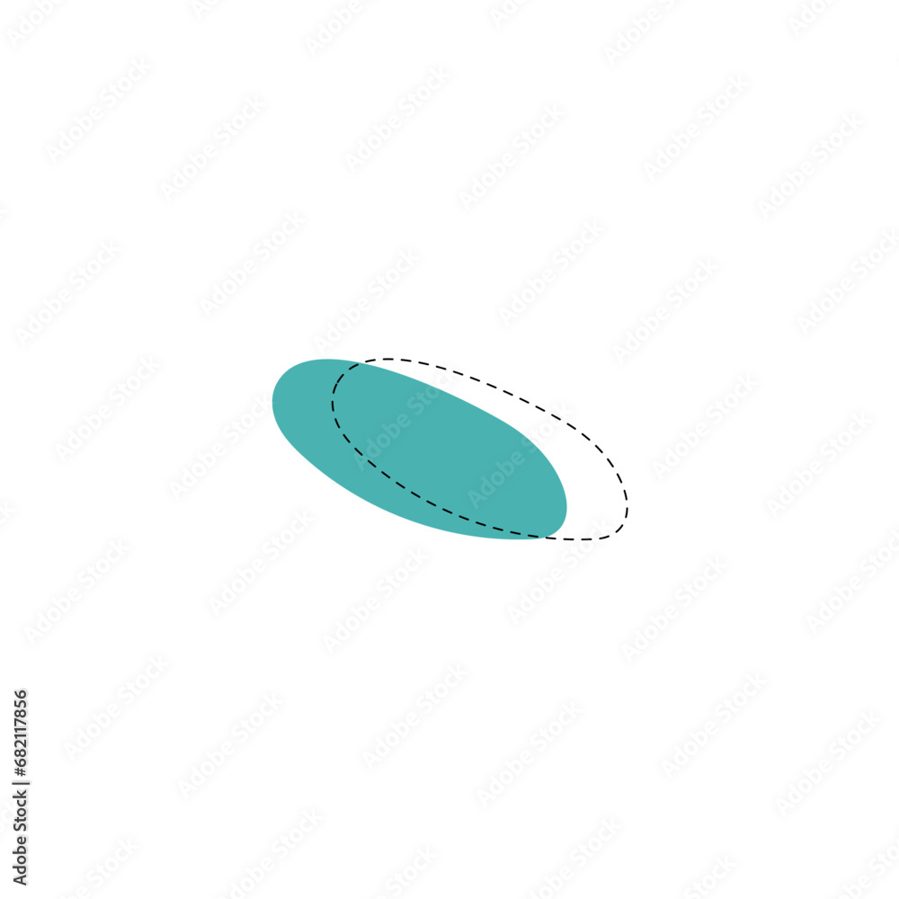 Poster set of blob vector elements with hand draw illustration