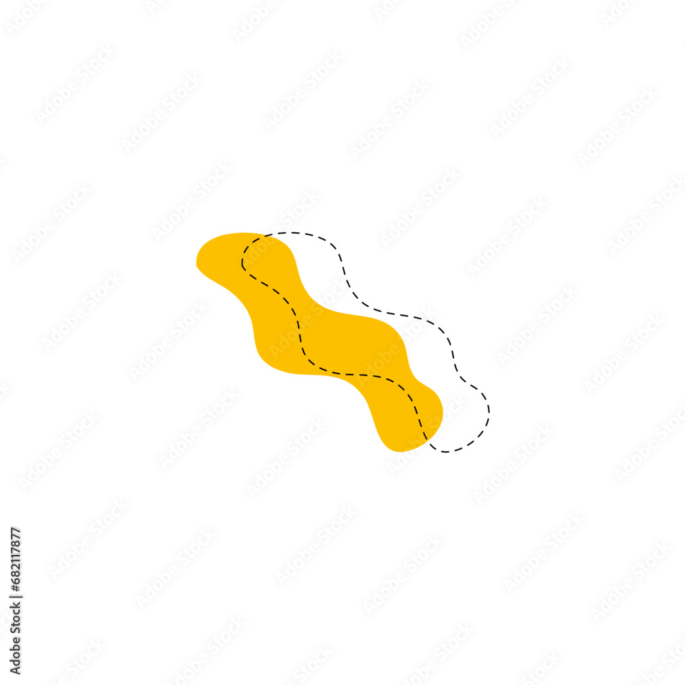 Poster set of blob vector elements with hand draw illustration