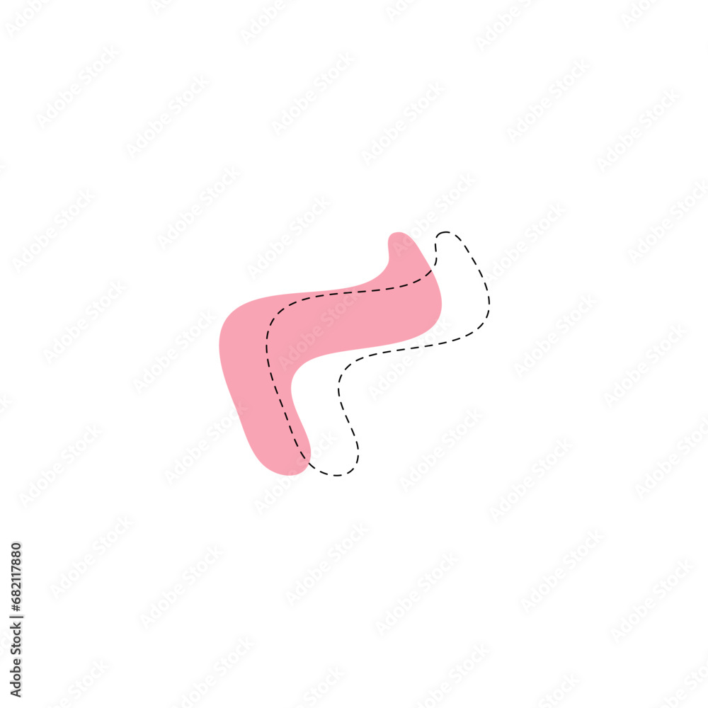 Poster set of blob vector elements with hand draw illustration