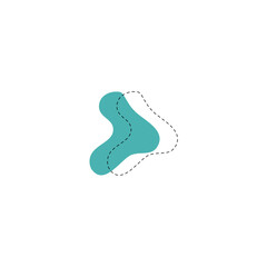 set of blob vector elements with hand draw illustration