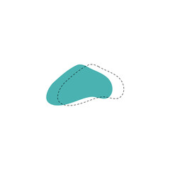 set of blob vector elements with hand draw illustration