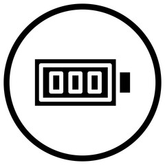 Full Battery Vector Icon Design Illustration