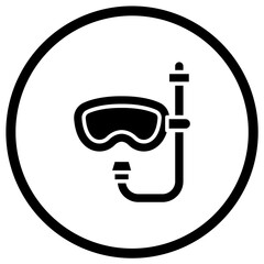 Scuba diving Vector Icon Design Illustration