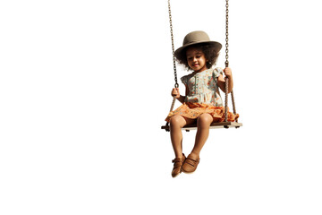 Modern Swing time Portrait Isolated on transparent background