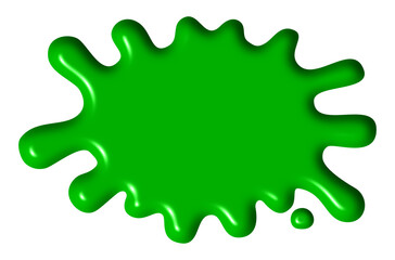 green liquid is dripping down.