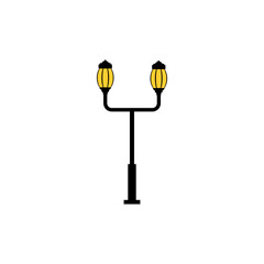 Street light icon. Garden lamp icon isolated on white background