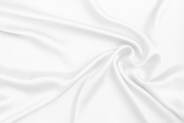 Abstract silky white fabric background, blank fabric texture background