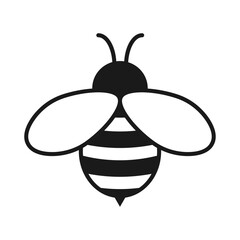 Bumblebee icon. Honey bee symbol. Vector illustration image. - obrazy, fototapety, plakaty