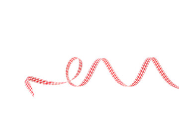 PNG, Red twisted ribbon, isolated on white background