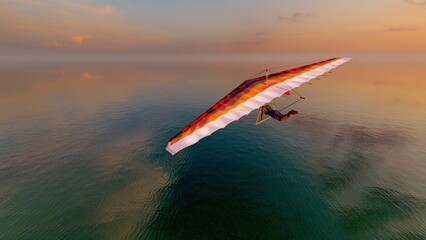 Flight over the ocean