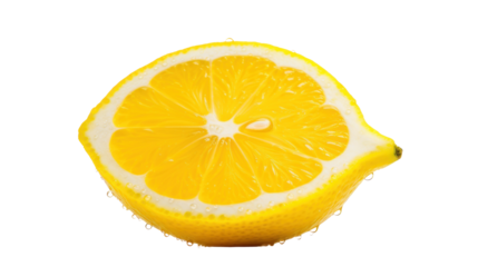 a lemon on the transparent background