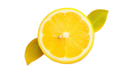a lemon on the transparent background
