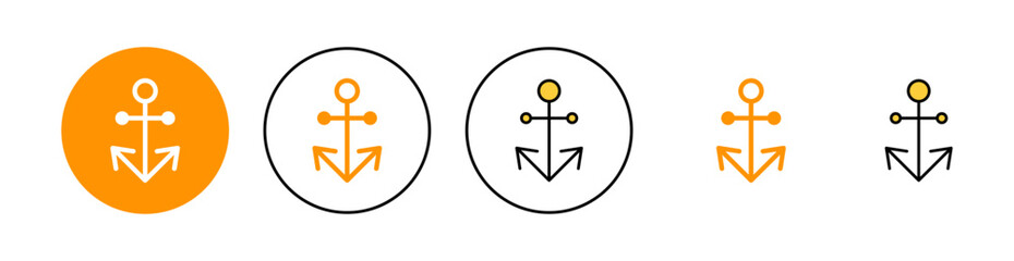 Anchor icon set for web and mobile app. Anchor sign and symbol. Anchor marine icon.