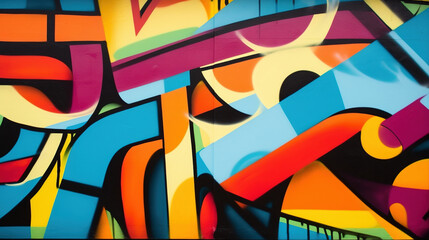 Graffiti on the wall, abstract background. AI	