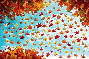 autumn maple leaf. Generative AI