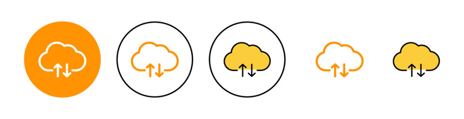 Cloud icon set for web and mobile app. cloud sign and symbol