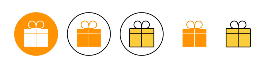 Gift icon set  for web and mobile app. gift sign and symbol. birthday gift