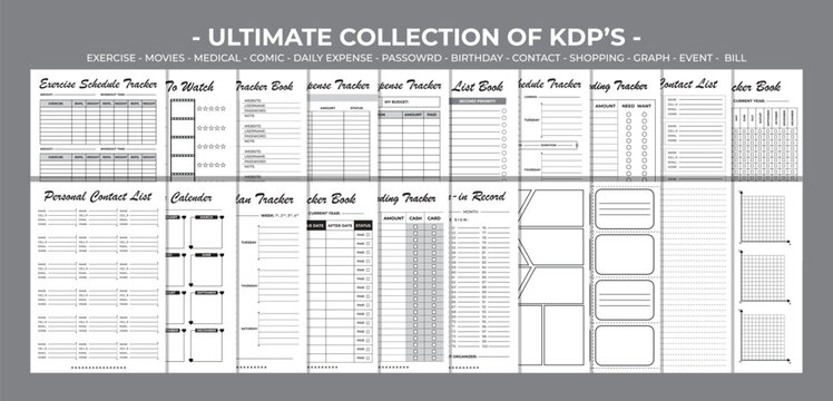 Printable KDP Ultimate Collection Pack Vector Design Template